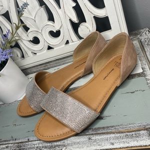 Time and Tru Rhinestone Flats Size 7 Wide